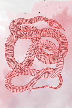 Serpent rouge sur Uncoloredx12