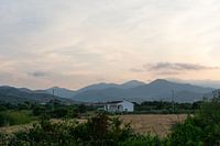 Pastelzonsondergang bij Olbia