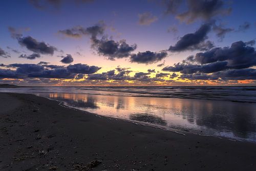 Cloudy sky at sunset