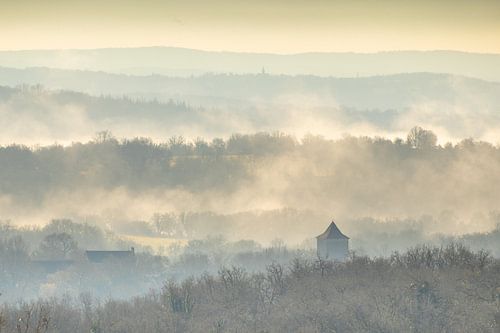 Landschap langs de Lot rivier van Liesbet den Daas