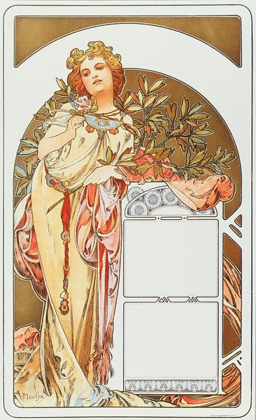 Calendar 1898 - Alphonse Mucha by Bridgeman Masters