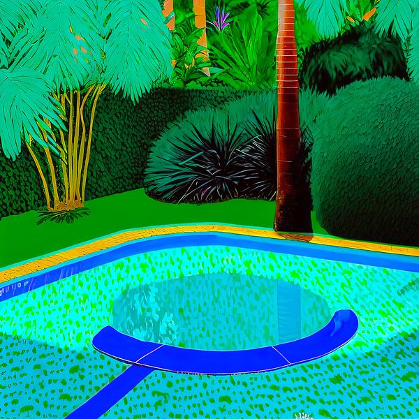 Zwembad tuin van Vlindertuin-Art