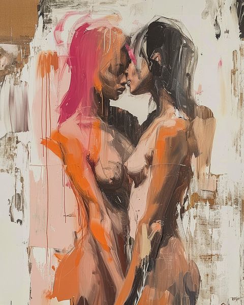 Porträt 2 Frauen &quot;Tanz der Intimität von René van den Berg