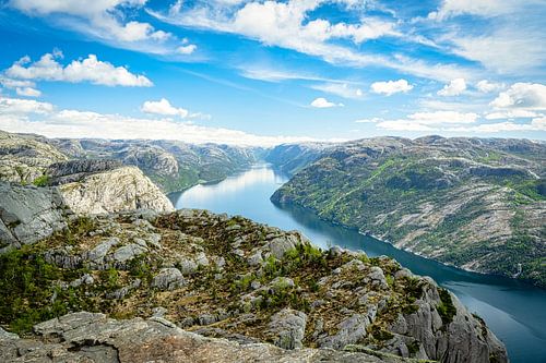 Lysefjord seen from Preikestolen (Pulpit) in Norway