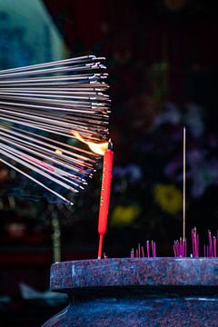 Lighting incense by Marlies Gerritsen Photography