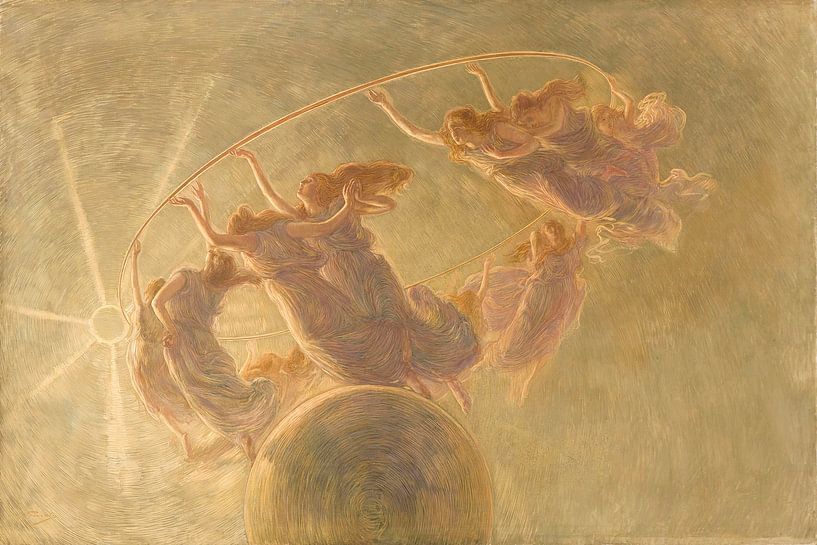 Der Tanz der Stunden, Gaetano Previati von Meisterhafte Meister