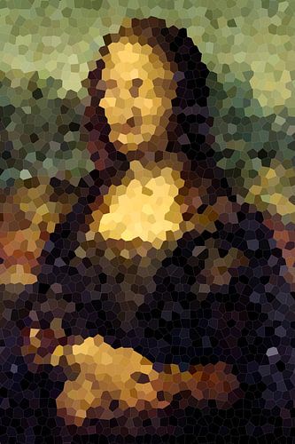 Mona Lisa Abstract Pixel Digital Art