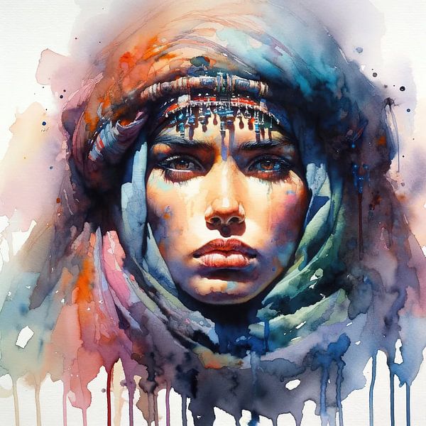 Powerful Tuareg Woman #4 by Chromatic Fusion Studio