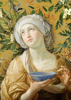 Die Dame mit der blauen Schale