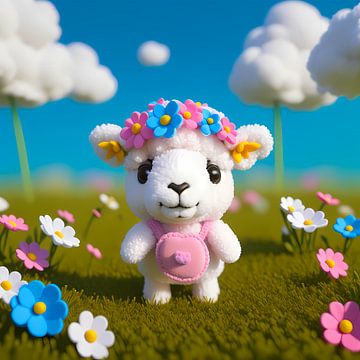 Mrs Marguerite the little sheep by H.Remerie Photography and digital art