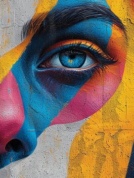 Die Farbe des Auges der Stadt - Urban Art Vision von Eva Lee