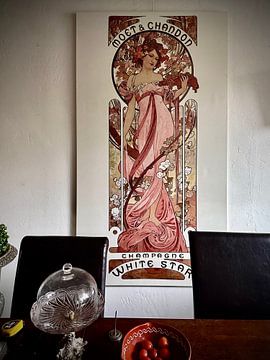 Klantfoto: Moet & Chandon White Star, Alphonse Mucha