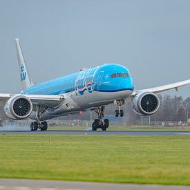 Landende KLM Boeing 787-10 Dreamliner. van Jaap van den Berg