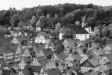 Historisches Freudenberg in Schwarz und Weiß