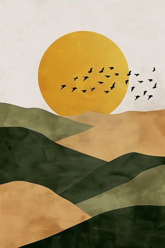 Vert - Paysage minimaliste