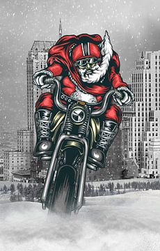 Santa Claus,  Coming From Town by Marja van den Hurk