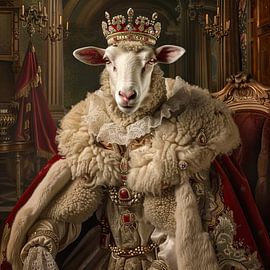 Königin Schaf von Poster Art Shop