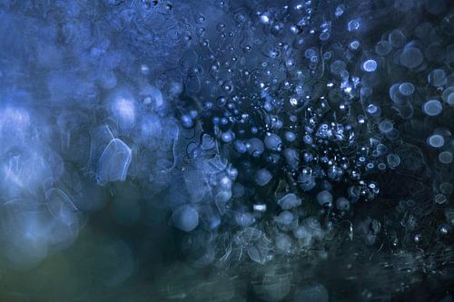 Blauw Abstract Universum met Belletjes