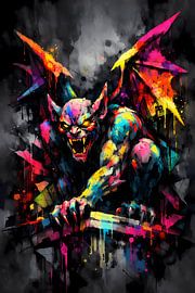 Neon Gargoyle Fury – Énergie urbaine ailée
