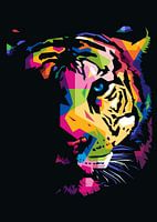 Tiger Head Pop Art Portrait