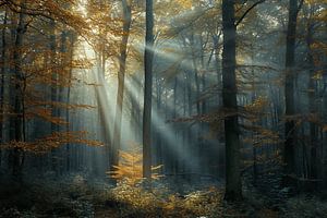 Magisches Licht im Wald