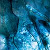 Blauw Abstract Lichtpuntjes | Fine Art Fotografie van Nanda Bussers