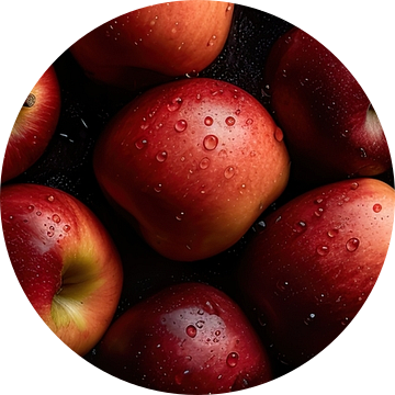 Panorama met rode appeltjes van boven van Studio XII
