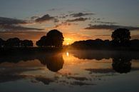 Sonnenaufgang am Fluss  von Barbara Brolsma Miniaturansicht