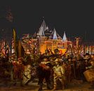 Nachtwacht van Rembrandt van Rijn in Amsterdam van Digital Art Studio thumbnail