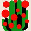 Blühender Kaktusgarten | Botanische Abstraktion von Frank Daske | Foto & Design