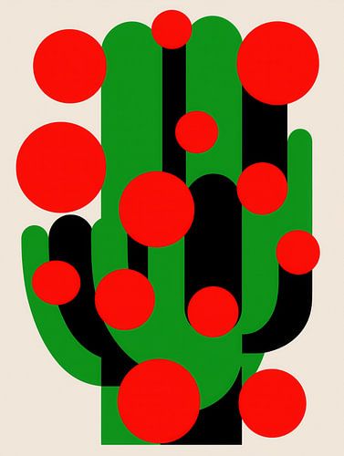 Blühender Kaktusgarten | Botanische Abstraktion von Frank Daske | Foto & Design