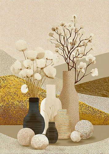 Fleurs et vases élégants