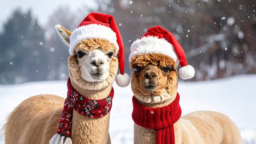 Alpaca's met kerst...