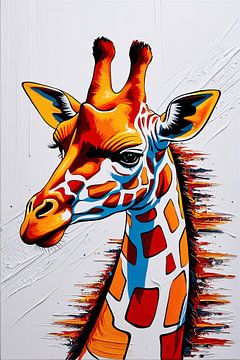 Dynamische abstracte giraffe kunst van Art & Soul Creations