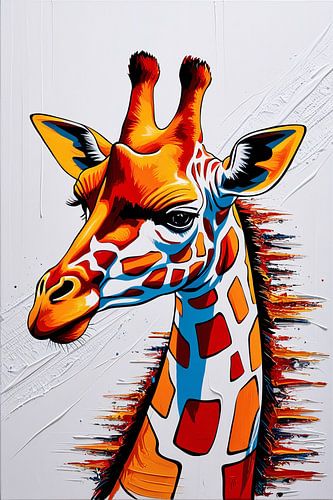 Dynamische abstracte giraffe kunst