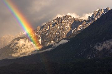 Regenboog in de Lienzer Dolomieten - Oost-Tirol - Oostenrijk