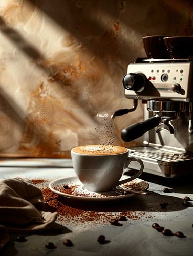 kop koffie of cappuccino bereiden