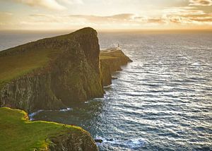 Sunset at Neist Point Lighthouse, Isle of Skye,  Scotland