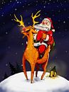 De Kerstman met Rudolph von Lars Wilting Miniaturansicht