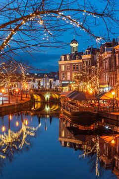 Leiden - Magische kerstsfeer langs de Nieuwe Rijn (0182) van Reezyard