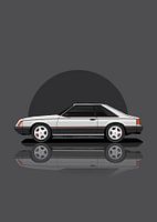 Kunst 1979 Ford Mustang Cobra weiß