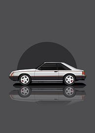 Kunst 1979 Ford Mustang Cobra weiß von D.Crativeart