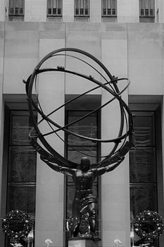 Atlasbeeld in Rockefeller Center, NYC