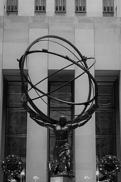 Statue de l'Atlas au Rockefeller Center, NYC