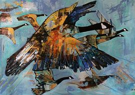 great Canada geese by Janny Schilderink......Atelier "de Tuute "