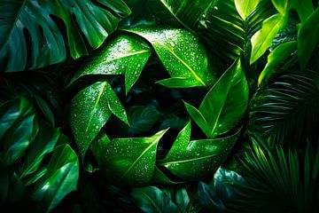 Groene kringloop van de natuur - duurzaamheid van Poster Art Shop