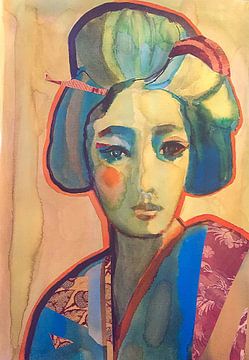 Shades of Blue van Helia Tayebi Art