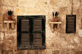 Hausfront mit Fensterladen von Jürgen Wiesler