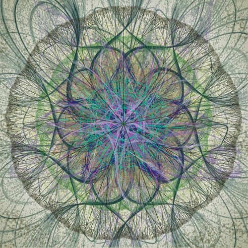 Mandala, grijs groen