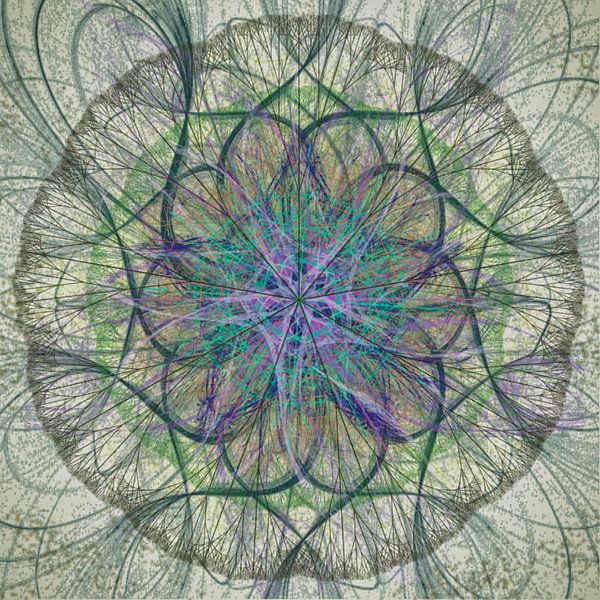 Mandala, grijs groen van Rietje Bulthuis